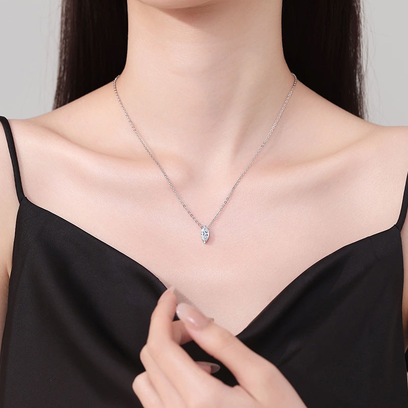Marquise Moissanite Pendant